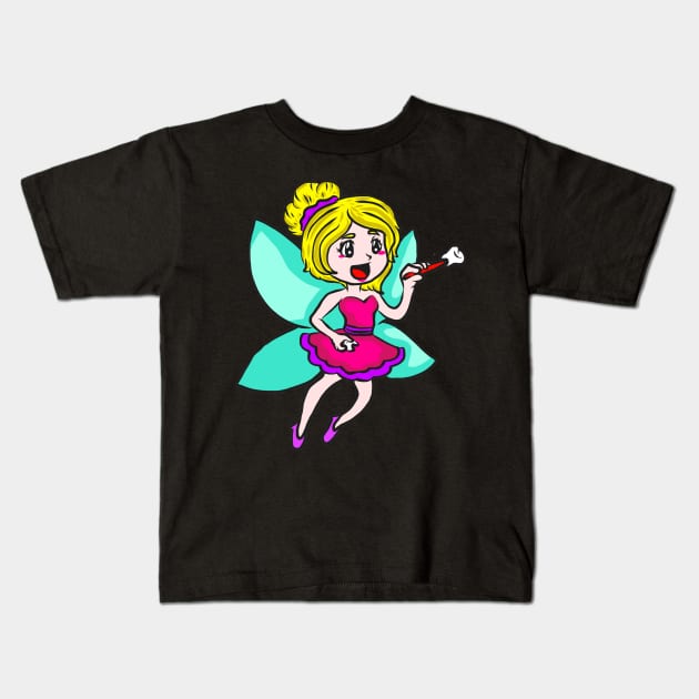 Mardi Gras Tooth Fairy Costume Original Gift Kids T-Shirt by KK-Royal